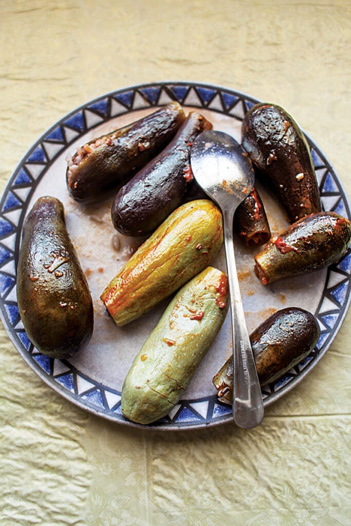 Berenjenas libanesas rellenas de carne (bollos rellenos)