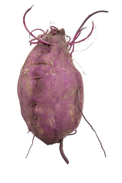 Speckled purple sweet potatoes