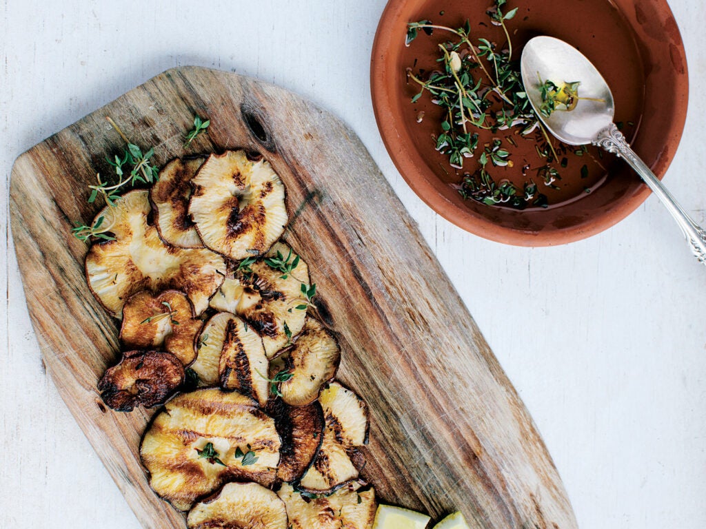 Grilled Shiitake Mushroom with Chile and Thyme