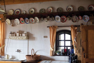A kitchen at Count Kalnoky's estate in the village of Miklosvar