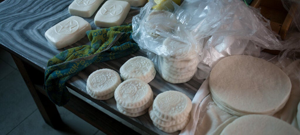Various shapes of rice cakes
