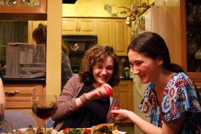two women in a kitchen