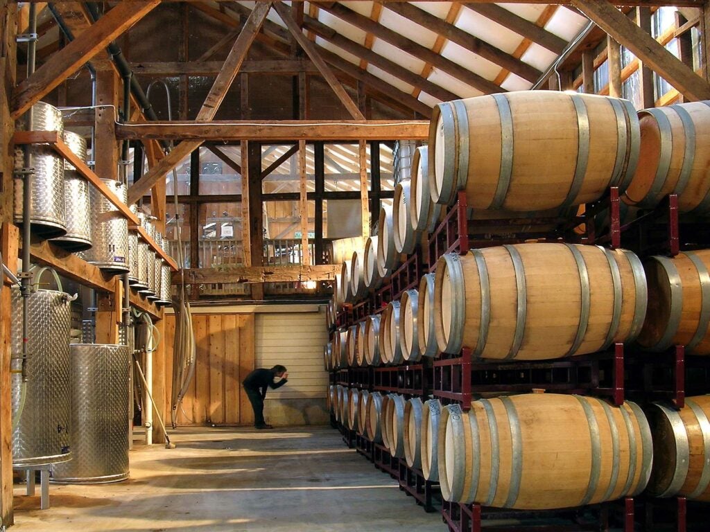 Unionville Vineyard Barrel Room