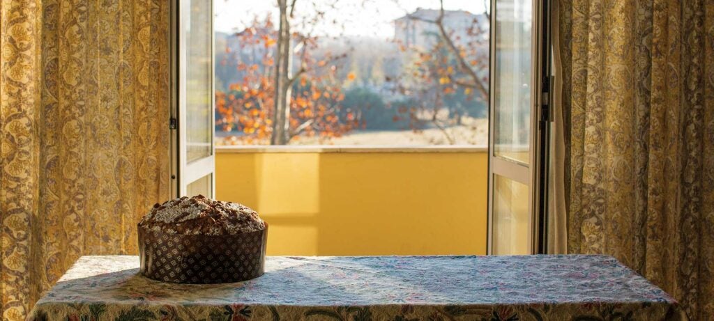 Panettone in an office