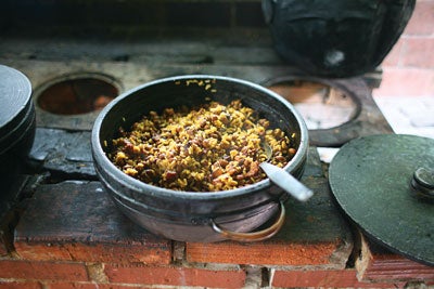 a dish of rice and black-eyed peas