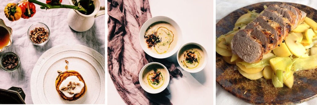 roasted cauliflower Soup with Chimichurri