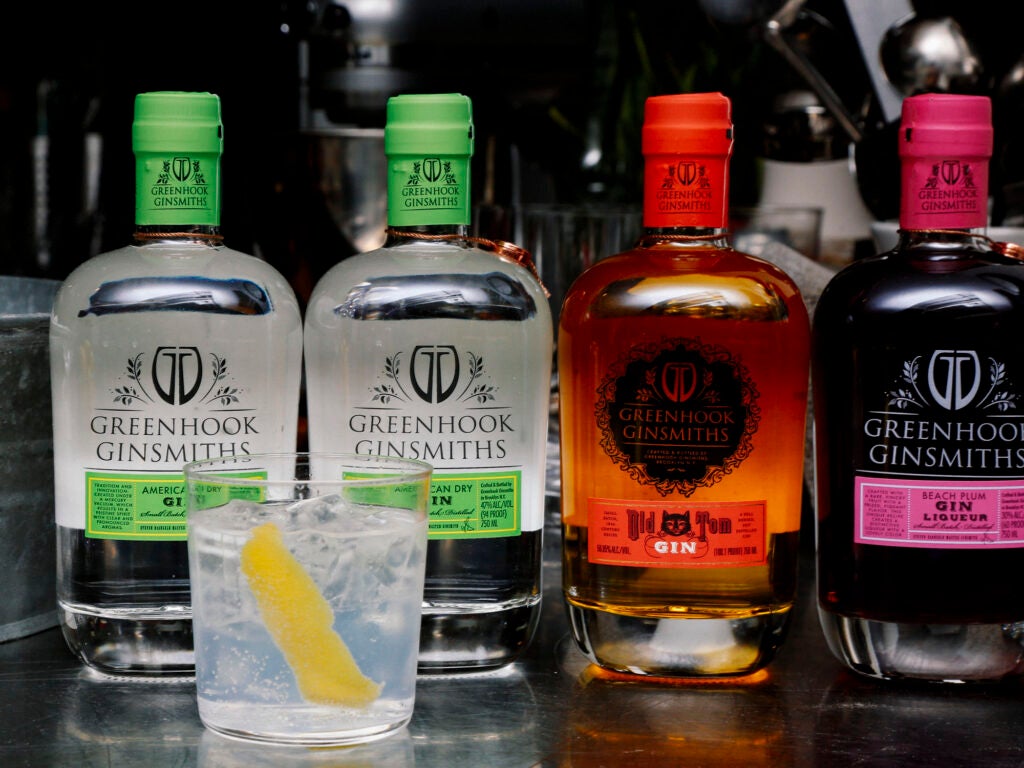 Guests were treated to wines from Lustau and gin-and-tonics made with Greenhook Ginsmiths gin and Fever Tree tonic.
