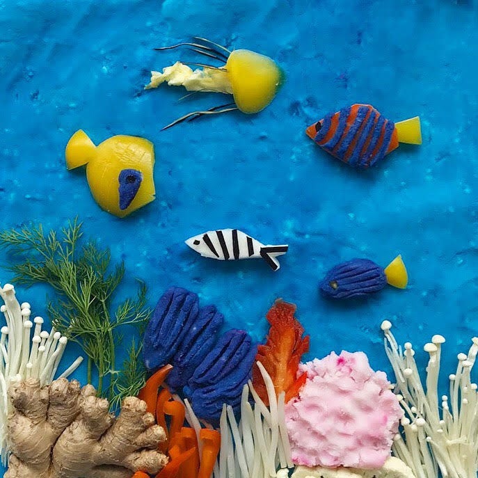 underwater food art
