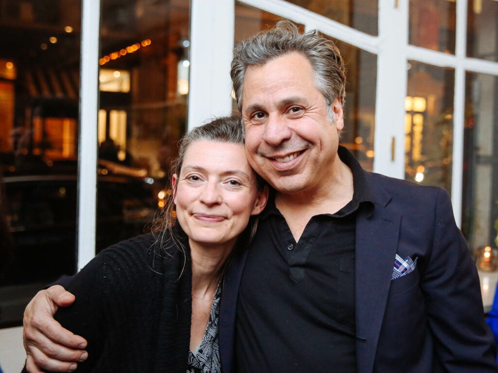 Ana Dane of In Pursuit of Tea and Andy Rapoport come together for a photo at Fusco.