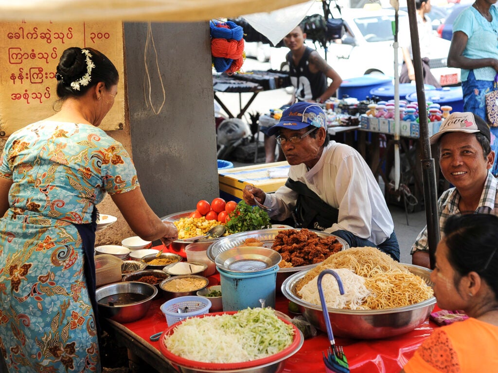 Burmese street food