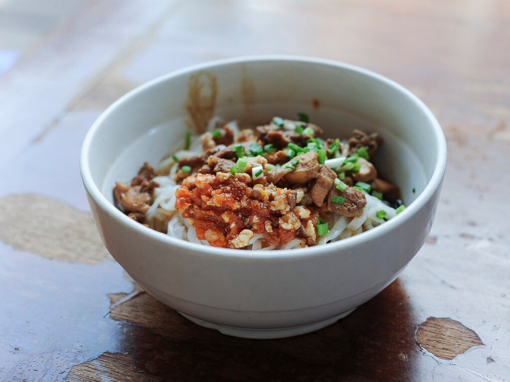 Burmese street food Shan Noodles