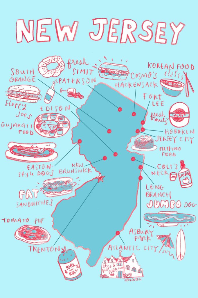 Map of New Jersey's food