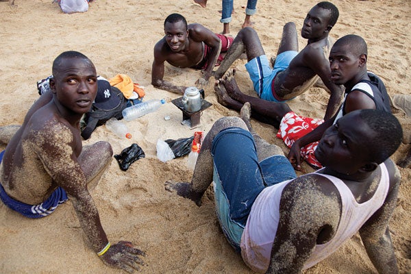 A tea break on the beach at Corniche Ouest, in Dakar