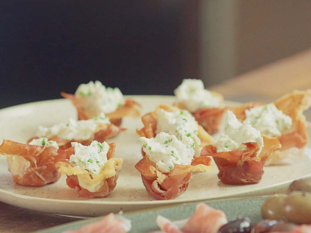 Prosciutto Cups with Cheese