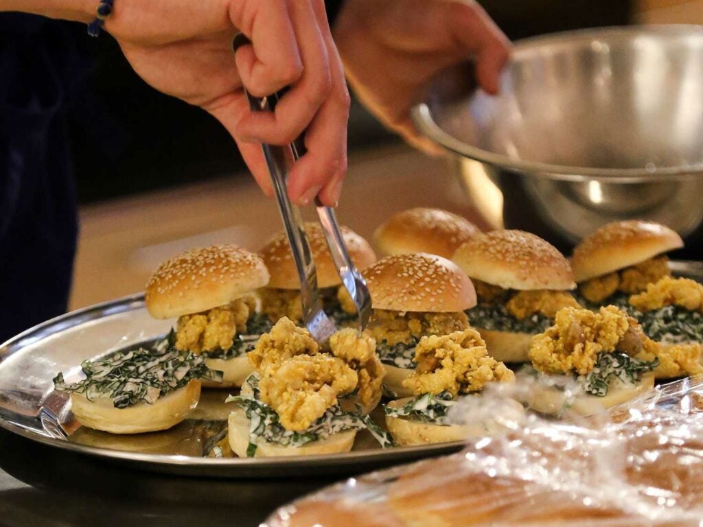 These fried oyster sliders were a crowd favorite