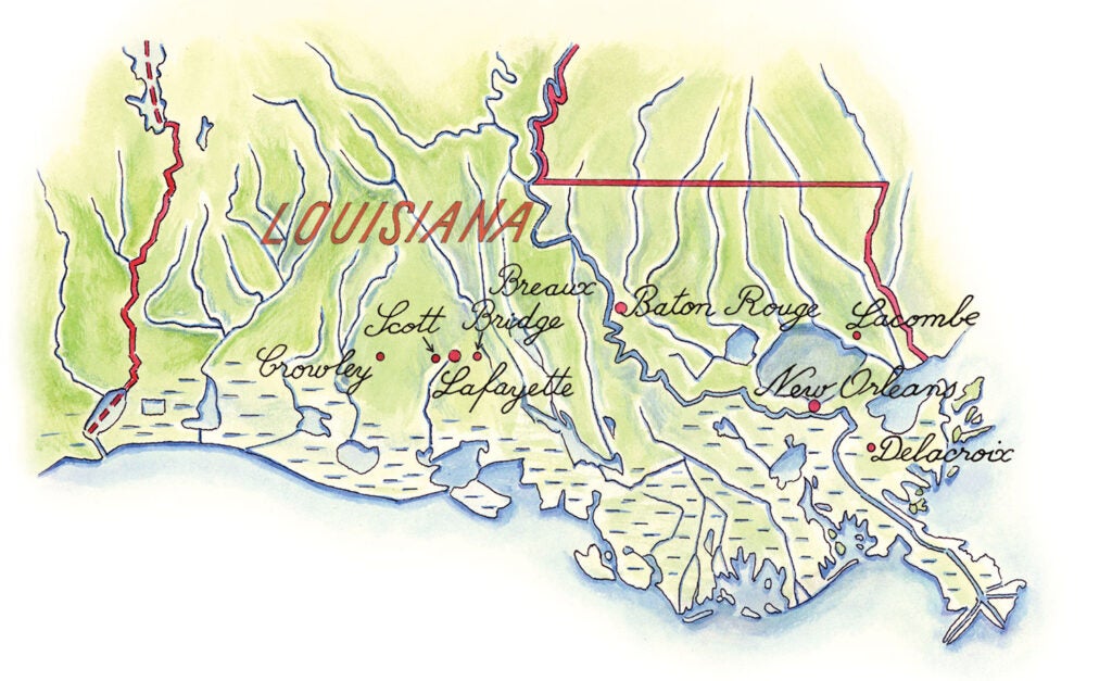 South Louisiana map
