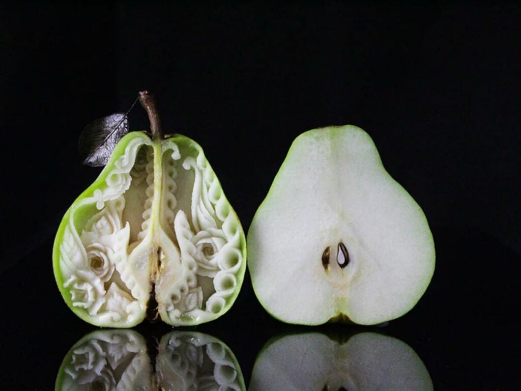 carved pear