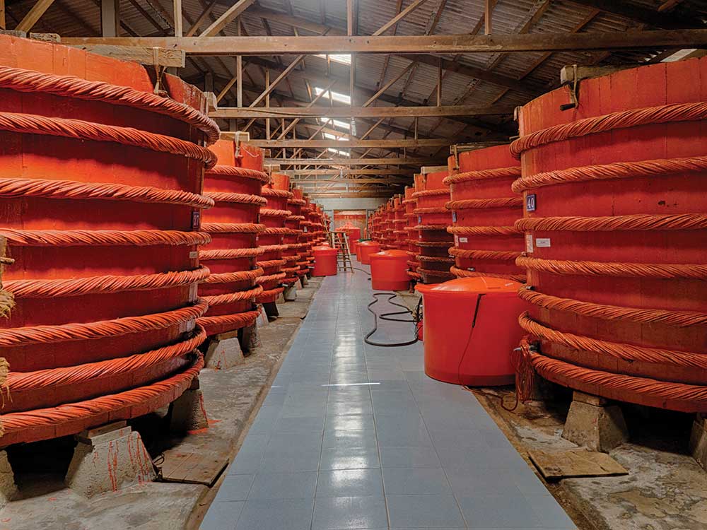 Red Boat’s vermilion barrels