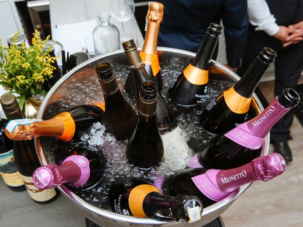 Mionetto Prosecco kept the glasses full and the party going at the opening of Scott Conant's Fusco.