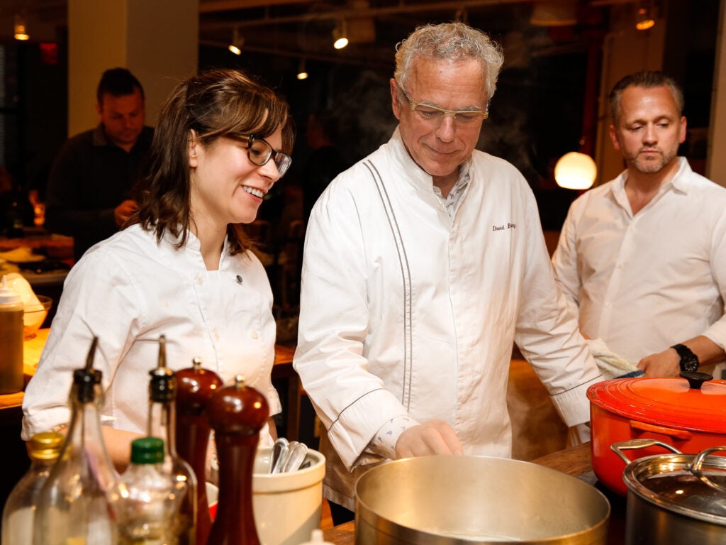 Amy Thielen with one of her mentors, David Bouley