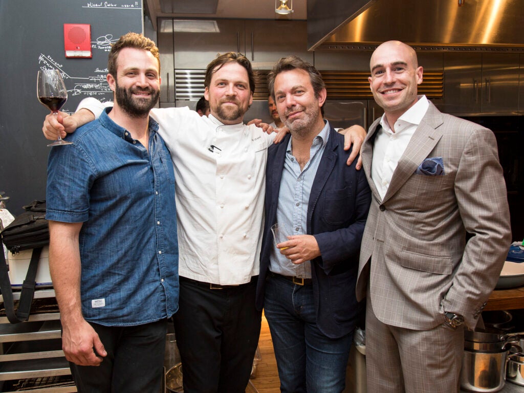 Brooklyn Bread Lab's Adam Leonti, Chef Jared Sippel, Editor in Chief Adam Sachs, and *Italienne*'s General Manager James King