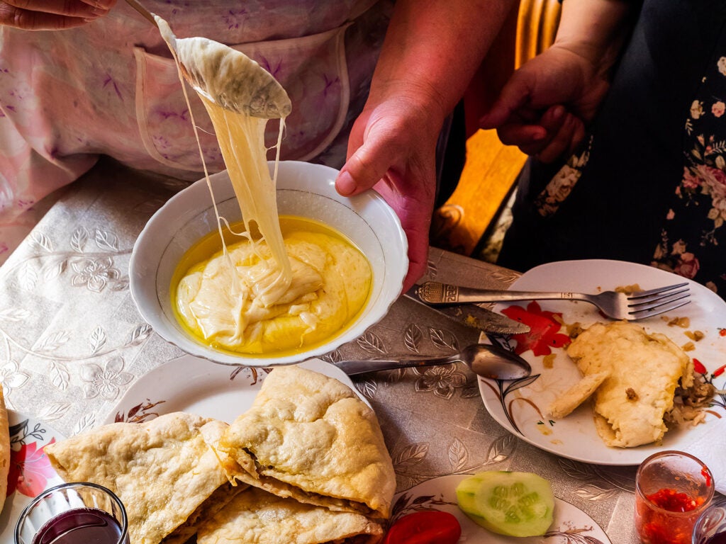 Georgian cheese fondue
