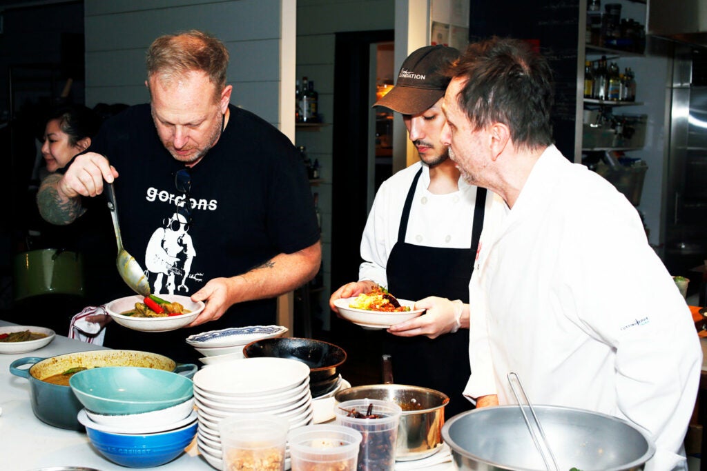Andy Ricker joined Thompson in the kitchen