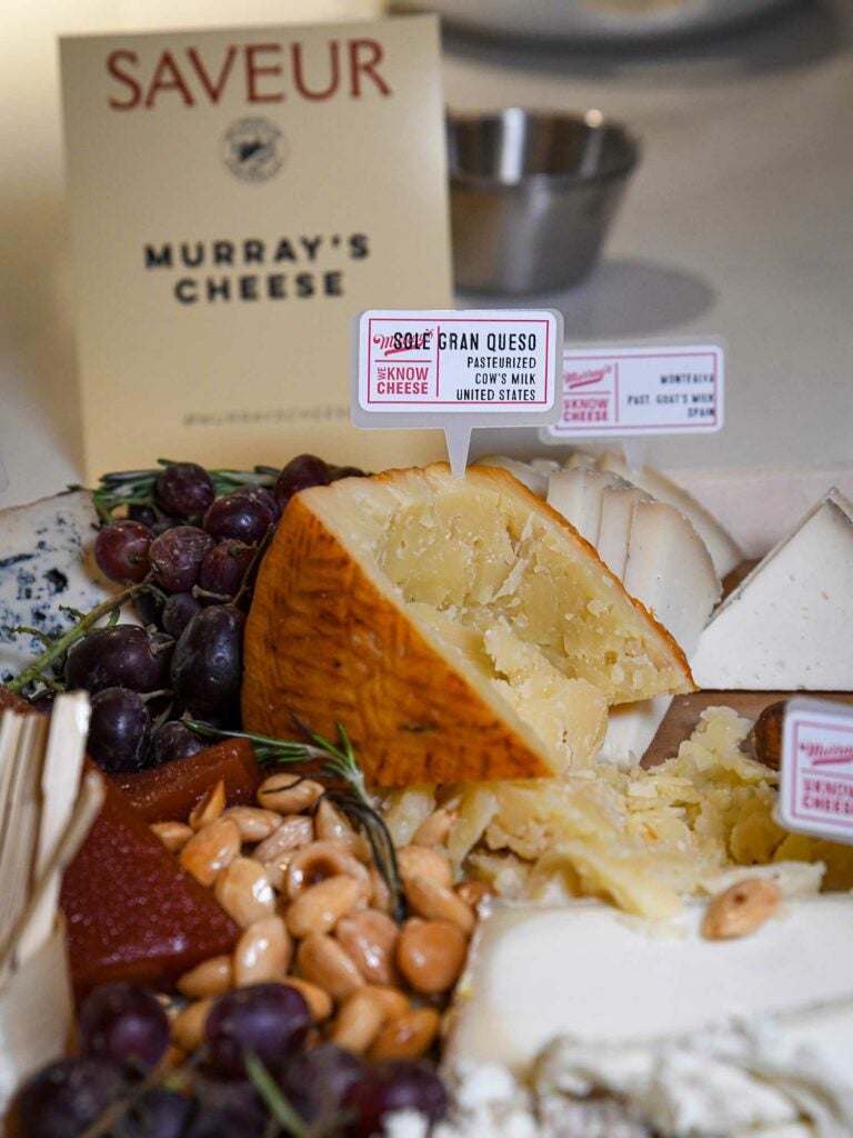 Murray's Cheese supplied beautiful cheese boards for the event.