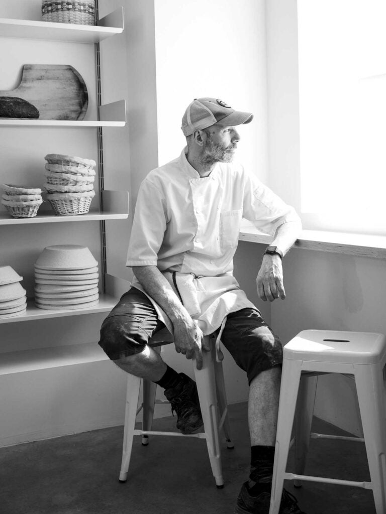 The bakery’s owner, Norman Jean Roy, in a rare moment of repose.