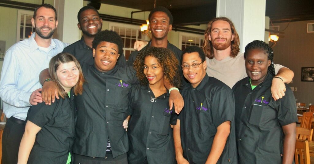 Cafe Hope interns and instructors.